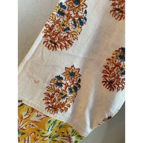 Khadi Long Yellow Boho Linen Dress NWT - Picture 5 of 8